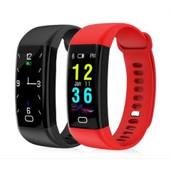 新款时尚F07智能手环、彩屏智能运动手环、防水、心率、智能手环 红色