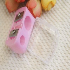 Shipping double lip makeup eyeliner pencil sharpener pencil sharpener knife sharpener pencil planing thickness Pink