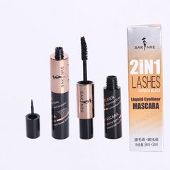 Sakhiri counter genuine mascara, 9ml eyeliner, 3ml combo, waterproof, easy to halo, double headed combination Lash Mascara + Eye Liner (3029)