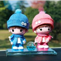 Car decoration doll dolls cute cartoon car perfume car seat suit creative accessories for men and women Happy lovers
