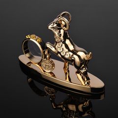 The high-end car perfume seat type large high-grade creative metal diamond leopard car decoration car in addition to smell Name sheep world - Gold (send essential oils)