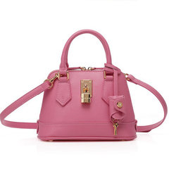 2016 new brand candy multicolor Macarons lock shell Shoulder Bag Handbag bag ladies cross section MINI Sakura Pink