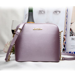 2017 new summer bag lady small trumpet shell bag single shoulder bag simple chain casual bag Lilac colour