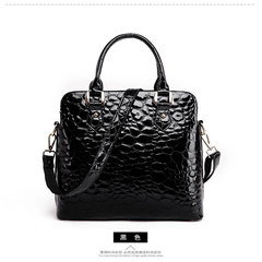 Single shoulder bag lady 2016 new leather handbags handbags leather shell bag female crocodile bag black