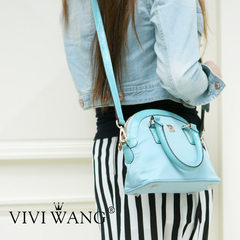 The new viviwang2015 sheahan fashionista nylon waterproof Shoulder Bag Messenger portable mini shell bag Emerald green