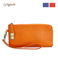 PAPOLA manual new summer special vintage leather boutique hand bag leather clutch Vivid red