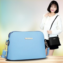 Ladies bag 2017 new cross pattern shell bag bag small single shoulder bag messenger bag simple Korean spring Sky blue