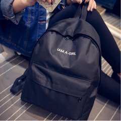 2017 new Korean fashion casual shoulder bag bag bag, backpack, solid black