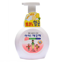 South Korea imported CJ LION/ lion children bubble moisturizing handwash peach flavor 250ml White lemon flavor