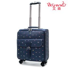 The new chassis retro rod box 16 inch universal wheel box female students luggage box 24 small soft password 1224 inches (mother and child box) orchid