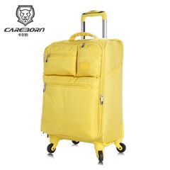 Their luggage leather case Oxford cloth luggage caster of male and female students 202428 inch suitcase super soft box 1224 inches (mother and child box) yellow