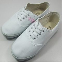 Special offer in Qingdao global way retro white tennis shoes lace white tennis shoes white shoe boy canvas shoes military exercise (225) 35 yards white
