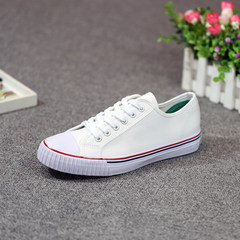Yaxing 2017 men and women couples edition low to help students all-match flat shoes lace shoes classic canvas shoes R332 Thirty-eight white