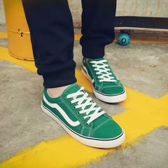 In the autumn of 2016 new canvas shoes Korean classic low tide flat nike shoes for men and women students Thirty-eight 2132 big green