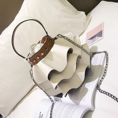 2017 new Korean tide Ulzzang satchel chain Shoulder Bag Handbag summer Small Bag Mini Bucket Bag black