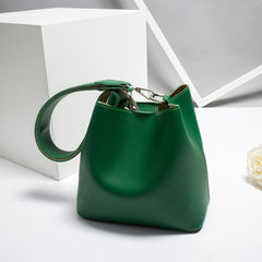 2017 new handbag broadband bucket bag Korean female portable Shoulder Satchel simple all-match Mini Bag green