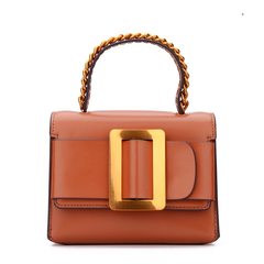 Mini small bag leather buckle 2017 new boyy bag leather bag leather handbag shoulder bag brown