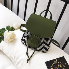 Canvas bags handbags 2017 summer New South Korea fashion woven backpack shoulder Travel Backpack Mini green