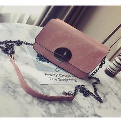 2017 new Korean hit color bag chain all-match vain personality personality Mini Handbag simple Pink