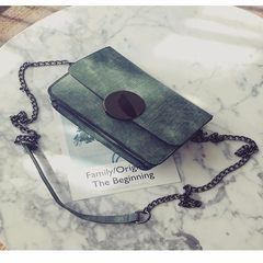 2017 new Korean hit color bag chain all-match vain personality personality Mini Handbag simple Emerald green