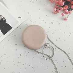 The summer of 2017 new single shoulder bag handbag small bag chain ring Mini buns simple personality Satchel Pink