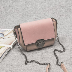 2017 new summer retro matte all-match mini small chain lock Simple Shoulder Bag Crossbody Bag Pink