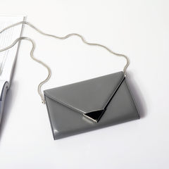 The chain of small bag female 2017 new handbag compartment Korean envelope bag Shoulder Bag Messenger Bag gray