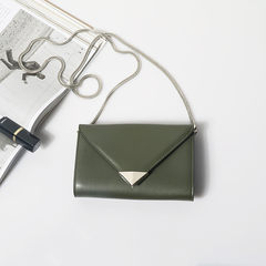 The chain of small bag female 2017 new handbag compartment Korean envelope bag Shoulder Bag Messenger Bag green