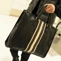 Trend of Korean male package cross section business casual men's leather briefcase simple Handbag Shoulder Bag