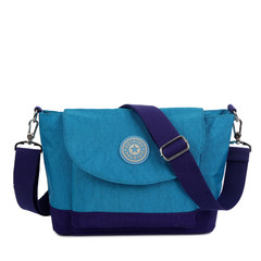 Korean hit color waterproof nylon bag Oxford spinning cloth single shoulder bag fashion leisure travel small package blue