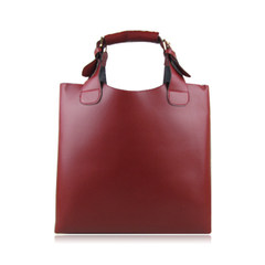 Europe and the new tide bucket bag Vintage bag ladies handbag shoulder bag large simple Claret