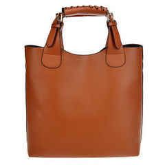 Europe and the new tide bucket bag Vintage bag ladies handbag shoulder bag large simple brown