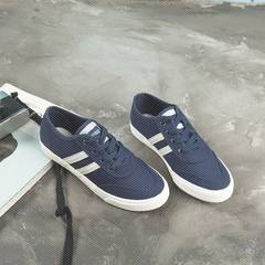 In the spring of 2017 new high female white canvas shoes shoes sports shoes all-match Harajuku Korean Students Thirty-eight blue and white color