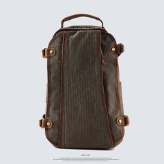 Leisure shoulder bag, men and women, Europe and America, middle school students, British retro canvas college, wind backpack special price Dark grey