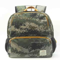 INPLAY new Oxford cloth Korean men and women casual backpack backpack Camo wind Tourism School of computer green