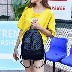 2017 new mini shoulders bag, Korean version, washable leather, small backpack, ladies chest bag, single shoulder, shoulder bag dual tide black