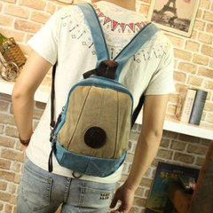 New trend bag, Korean school, male lady, shoulder bag, casual canvas bag, travelling bag, men's bag blue