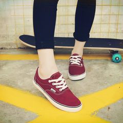 South Korea ulzzang all-match source of national wind lovers based on classic sneakers canvas shoes, skateboard shoes 39 yards of men 886 wine red
