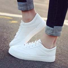 In the spring of 2017 new all-match white shoes shoes Korean white canvas shoes summer student flat cloth shoes Thirty-eight brown