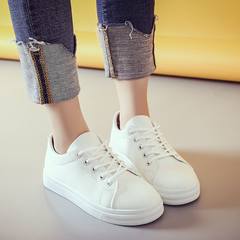 In the spring of 2017 new Korean white shoe shoes canvas shoes shoes all-match student flat shoes summer white shoes Thirty-eight white