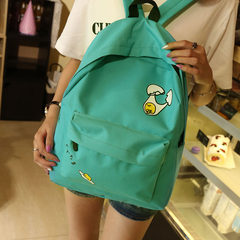 Korean version of the wind girls, backpacks, small, fresh, pure color, simple junior high school bag, computer bag gules