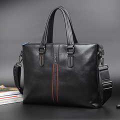 Kangaroo leather bag handbag cross cowhide Business Bag Shoulder Bag Messenger Bag bag bag men tide black