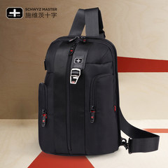 Schwyz cross chest bag man backpack shoulder messenger bag pocket bag outdoor leisure Korean male black