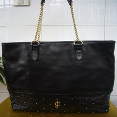 Juicy Couture spot juicy leather shoulder bag YHRU3504 USA chain rivet Black domestic stock