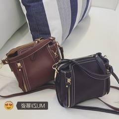 2017 new summer Bag Satchel Bag tide Korean Mini bucket chain bag handbag shoulder bag black