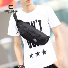 2017, Korean style chest bag, fashionable men's purse, men's bag, canvas bag, tide outdoor sports bag black