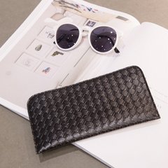 2016 New Ladies Purse simple woven texture wallet hand bag bag handbag wallet mobile phone tide black