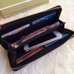 Gucci bag purchasing quality long wallet hand bag no nail head layer cowhide leather cross pattern Rose red