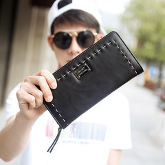Korean men's wallet 2017 trend long hand bag business casual men and women who Card Wallet black