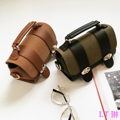 Hongkong 2017 new Boston fashion handbag leisure bag frosted lock single shoulder bag across the small bag brown